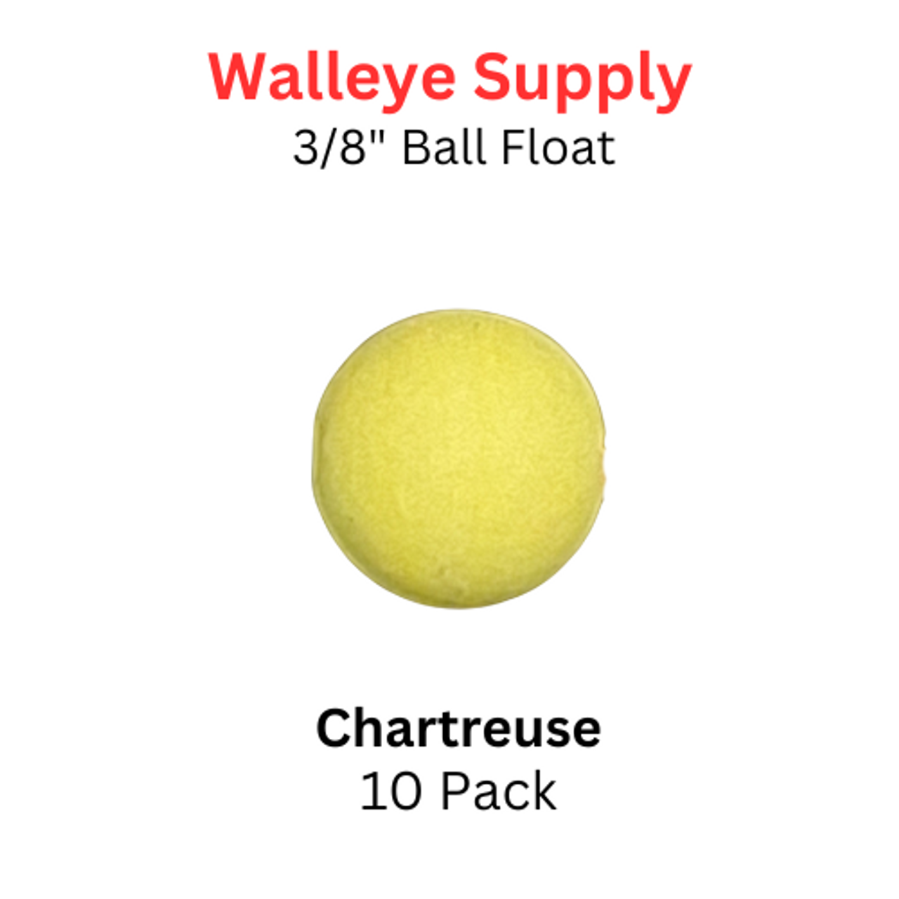 3/8" Chartreuse Ball Float 3/8" Chartreuse Ball Float