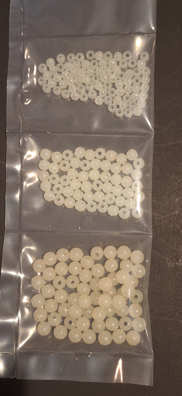 Mixed Size of Fishing Beads Round Glow, 4mm, 5mm, and 6mm, 150/PK