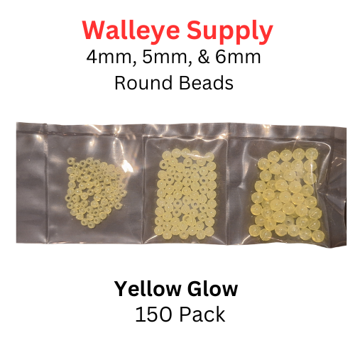 Mixed Size Bead Pack Chartreuse Glow in Sizes 4mm, 5mm, and 6mm.