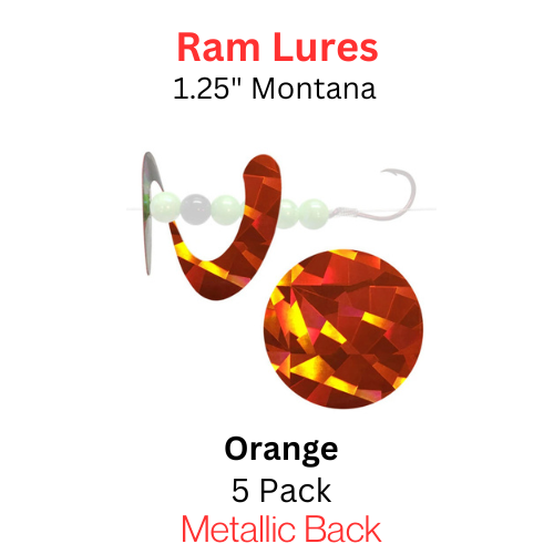 Original Ram Lures 1.25" ORANGE Montana blade