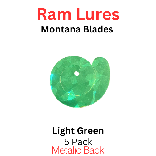 Original Ram Lures 1.25" LIGHT GREEN Montana blade