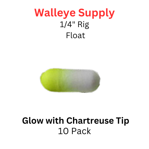 1/4" GLOW/CHARTREUSE Rig (Pill) Float