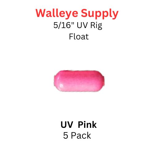 5/16" UV PINK Rig (Pill) Float 5 PK