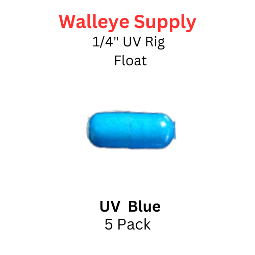 1/4" UV BLUE Rig (Pill) Float 5 PK