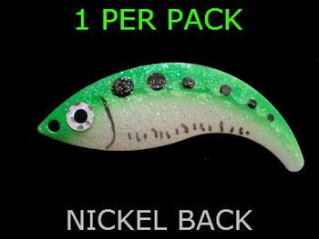 WHIPTAIL BLADES #4 GLOW GREEN SHAD