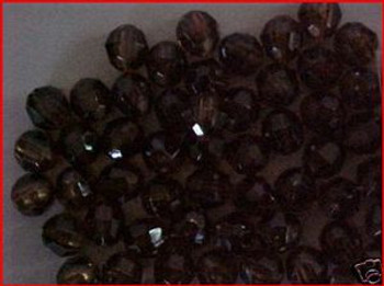Fishing Beads 6mm Faceted AMBER 100/pk*