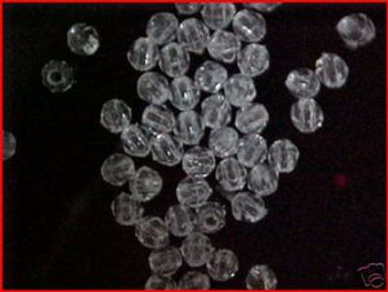 Beads Faceted 4mm CLEAR 100/PK