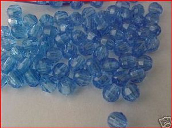 Beads Faceted 4mm TRANS.DK BLUE 100/PK