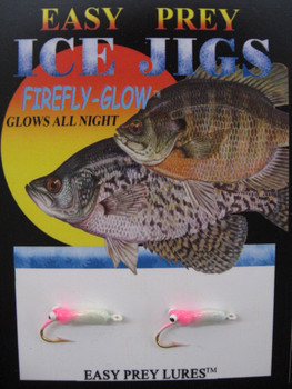 ICE FISHING JIGS #8 ICE SLUG PEARL-PINK / EASY PREY LURES