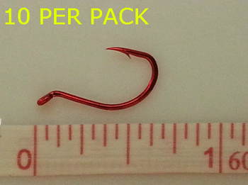 #6 DAIICHI WIDE GAP BAIT HOOK #2553 RED WALLEYE HOOK