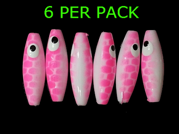 Lure Beads MINNOW WHITE/PINK SCALE