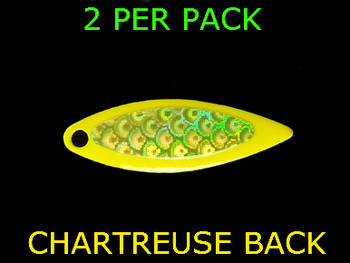 WILLOWLEAF spinner blades #3 CHARTREUSE CHARTREUSE TAPE