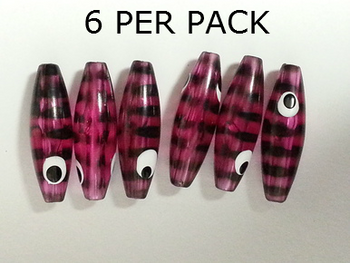 Lure Beads MINNOW PINK ZEBRA