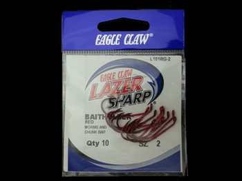  EAGLE CLAW L181R LAZER BAITHOLDER HOOKS  great for huge walleye, Lindy rigs walleye harnesses snells 