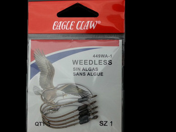 EAGLE CLAW 449W WEEDLESS BAITHOLDER HOOKS walleye snells lindy rigs walleye spinners huge walleye