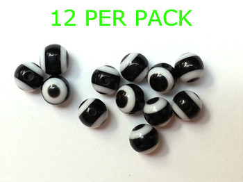 Lure Beads with EYES 8mm BLACK