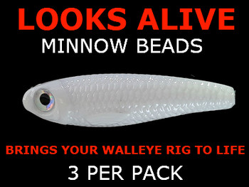 fishing lure bead Looks Alive Minnow Beads PURE WHITE