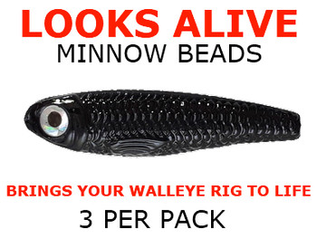 Fishing  beads Looks Alive Minnow Beads MIDNIGHT BLACK