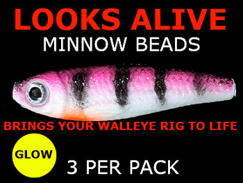 Looks Alive Minnow Beads fishing lure parts GLOW PINK PERCH