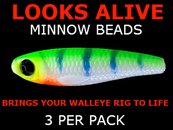 Looks Alive Minnow Beads ERIEDESCENT w/BLACK CRYSTAL EYE 