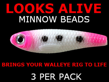 Looks Alive Minnow Beads WHITE/PINK MAGIC 