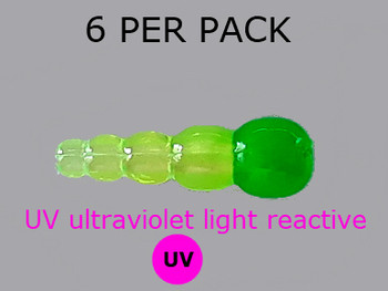 UV REACTIVE STACK BEADS TRANS.CHART/GREEN