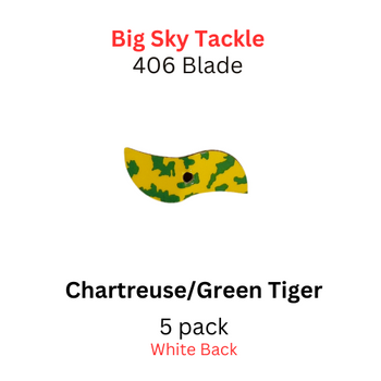 Chartreuse and green tiger 406 blade 