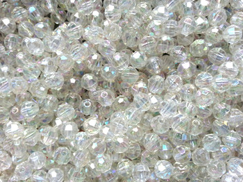 Beads 6mm Faceted CRYSTAL AB