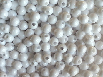 White fishing beads