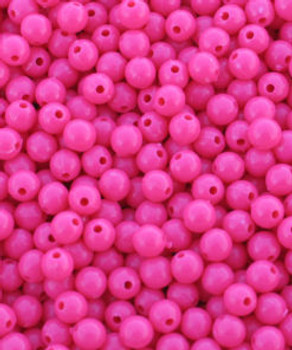 Fishing Lure Beads JT Custom Tackle 6mm Plain Opaque Pink 100/PK