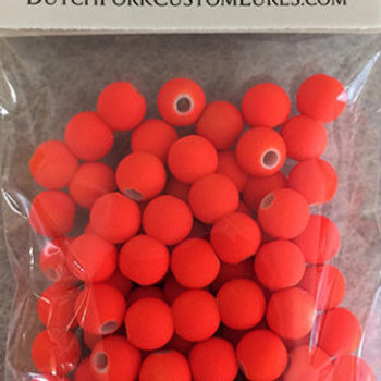 50pcs/Bottle Round 8mm Fishing Ball Beads PVC Stopper Rig Bait