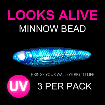 Looks Alive Minnow Beads METALLIC SILVER