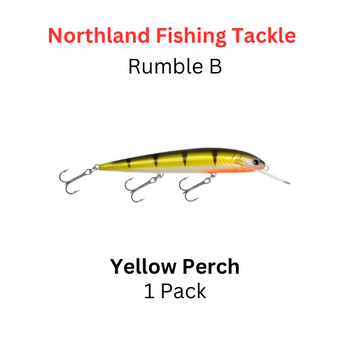 NORTHLAND FISHING TACKLE: Rumble B Crankbait size 13 color Yellow Perch 