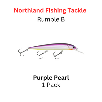 NORTHLAND FISHING TACKLE: Rumble B Crankbait size 13 color Purple Pearl