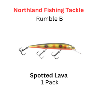 NORTHLAND FISHING TACKLE: Rumble B Crankbait size 11 color SPOTTED LAVA