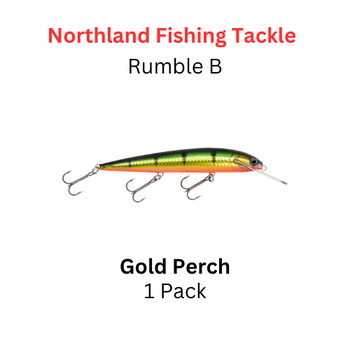 NORTHLAND FISHING TACKLE: Rumble B Crankbait size 9 color GOLD PERCH