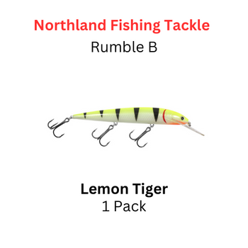 NORTHLAND FISHING TACKLE: Rumble B Crankbait size 9 color LEMON TIGER