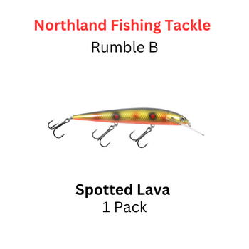 NORTHLAND FISHING TACKLE: Rumble B Crankbait size 9 color SPOTTED LAVA