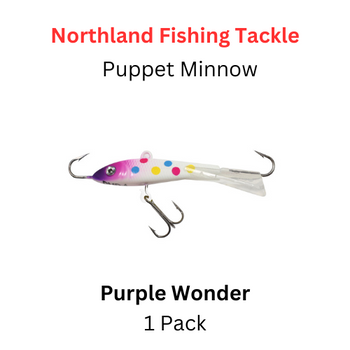 NORTHLAND FISHING TACKLE: 1oz Puppet Minnow Jig PURPLE WONDER