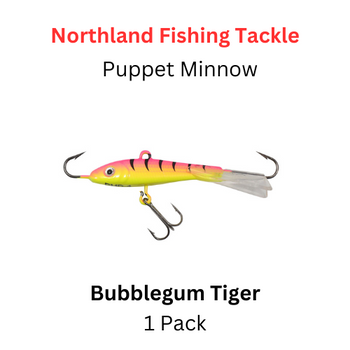 Northland Fishing Tackle: 1/8oz Puppet Minnow bubblegum tiger