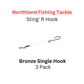 Northland Fishing Tackle: size 2 bronze single hook sting'r hook 3 pack. 