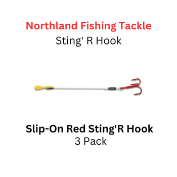 Northland Fishing Tackle: Size 2 Slip-On Sting'R Hook Red 3 pack 