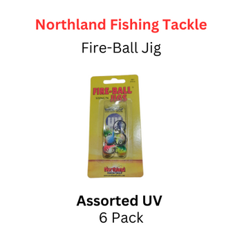 NORTHLAND FISHING TACKLE: Fire-ball Jig head 3/8oz UV Assorted pack 

