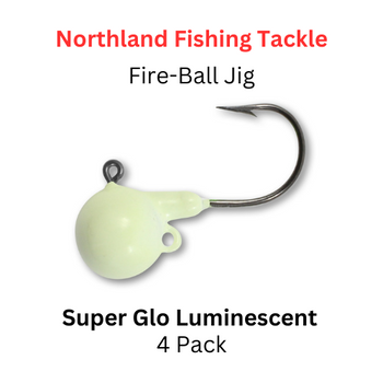 NORTHLAND FISHING TACKLE: Fire-ball Jig head 1/4oz SUPER-GLO LUMINESCENT