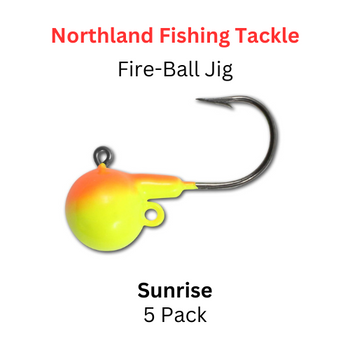 NORTHLAND FISHING TACKLE: Fire-ball Jig Head 1/8oz SUNRISE