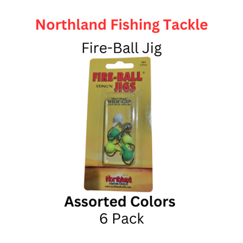 NORTHLAND FISHING TACKLE: Fire-ball Jig head 1/8oz Assorted Color pack.