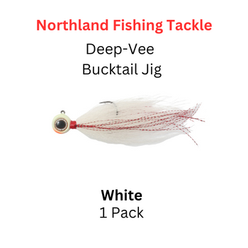 Northland Fishing Tackle: 1/8oz Deep-Vee Bucktail Jig WHITE