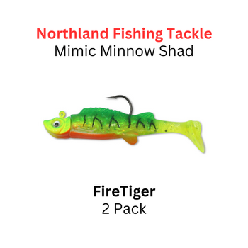 NORTHLAND FISHING TACKLE: 3/8oz Mimic Minnow Shad FIRETIGER