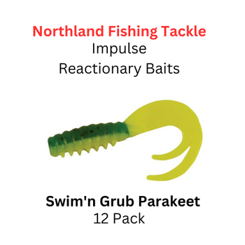 NORTHLAND FISHING TACKLE: impulse reactionary bait Swim'n Grub PARAKEET