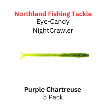NORTHLAND FISHING TACKLE Eye Candy Jig Crawler Purple Chartreuse 5/pk